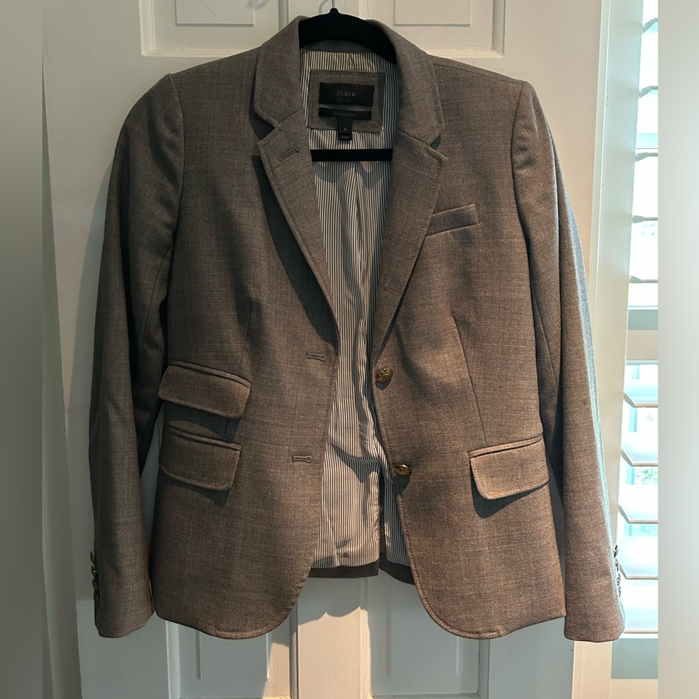Gray J. Crew Schoolboy Blazer